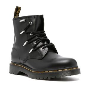 Dr Martens 1460 Danubio Black Leather Lace Up Boots Alien Hardware 8 Eye Size 9